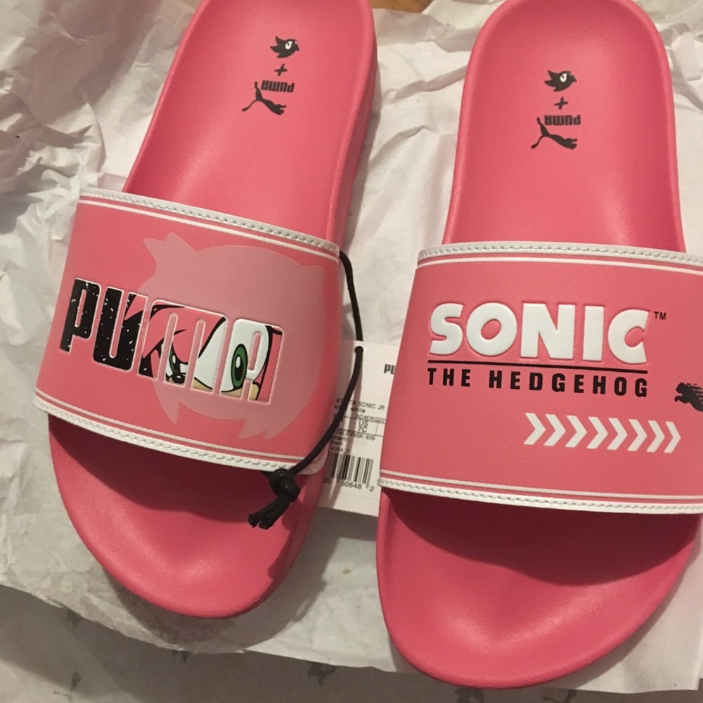 NIB PUMA x SONIC Leadcat Slides JR Size 7 AMY